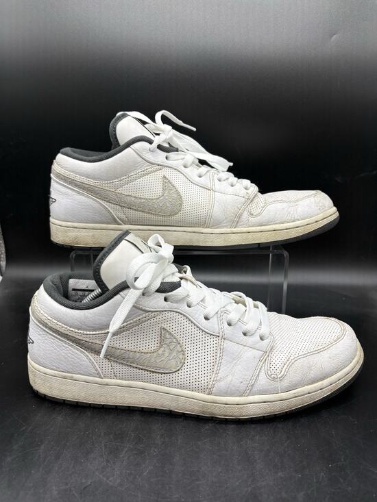 Nike Air Jordan 1 Phat Retro Low Men Size 13 338145-110 White Anthracite Shoes